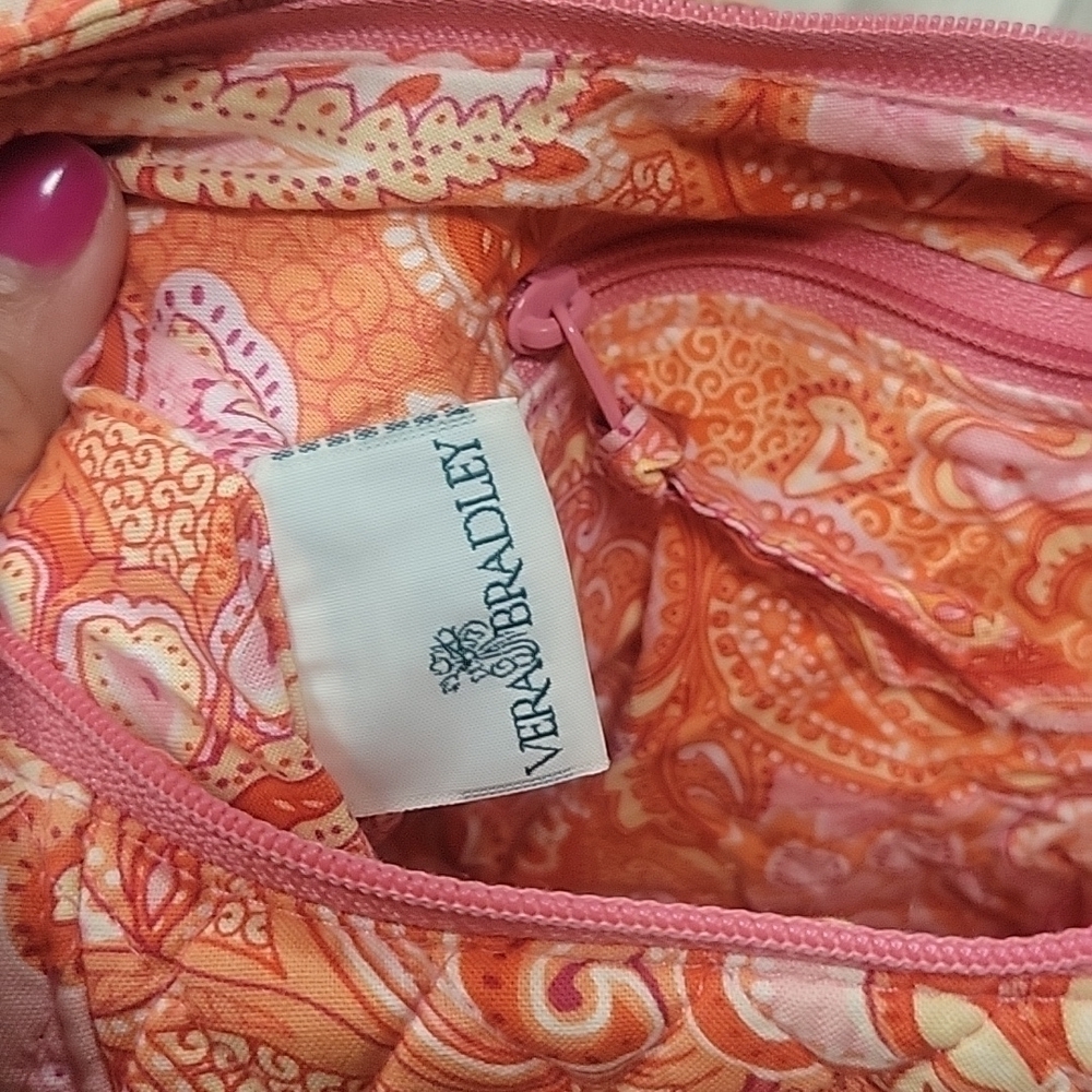 Vera Bradley Orange and Pink Shoulder Bag - Picture 5 of 5